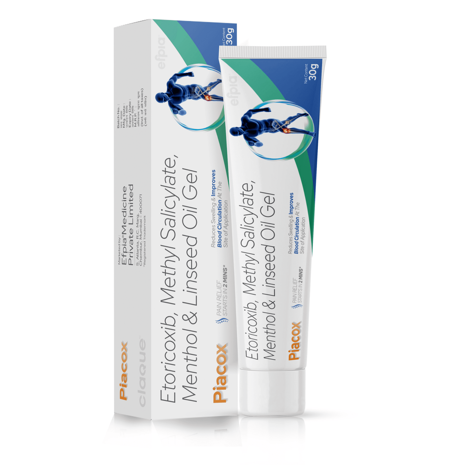 Etoricoxib + Methyl Salicylate + Menthol + Linseed Oil Gel