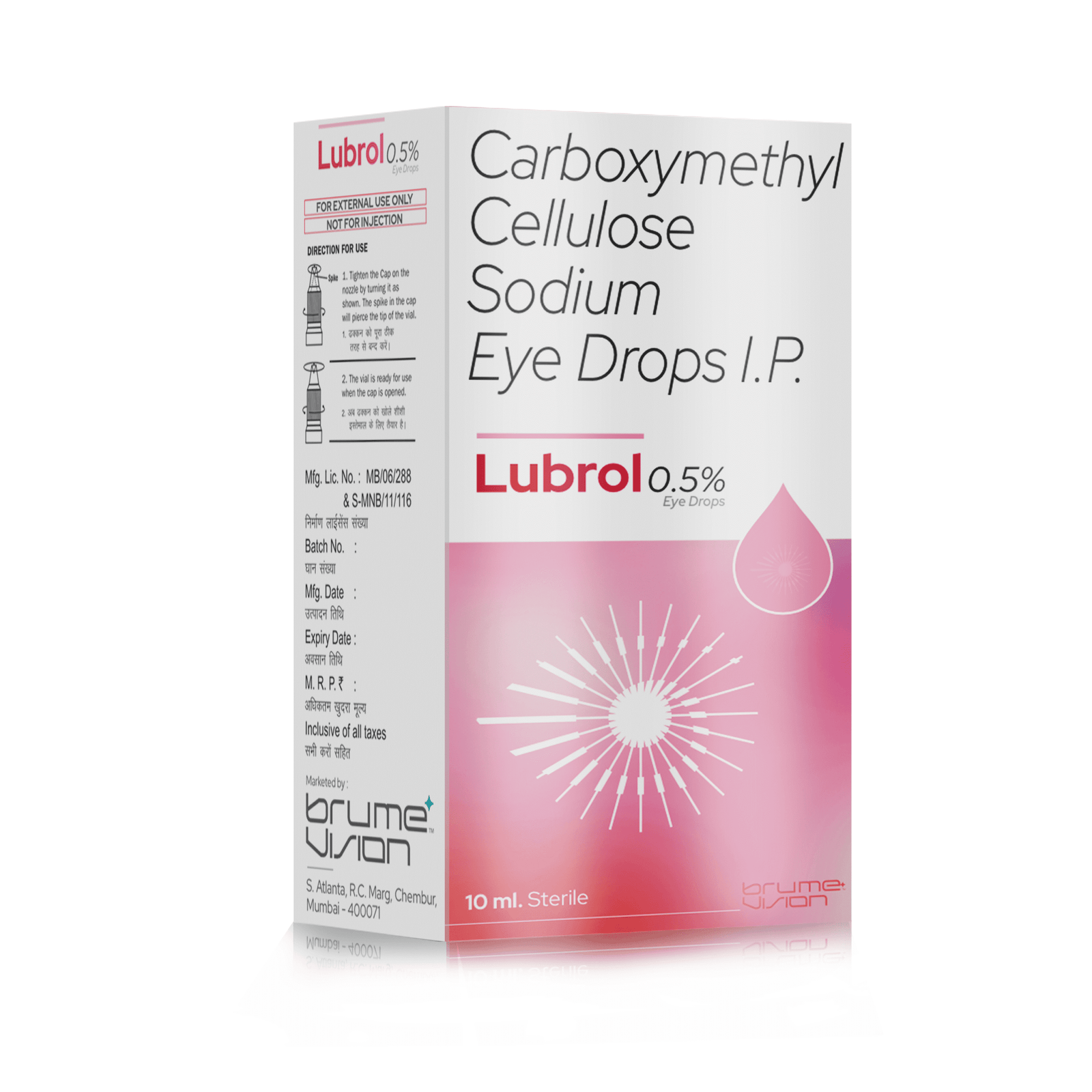 Carboxymethylcellulose Sodium Eye Drops IP 0.5% - LUBROL