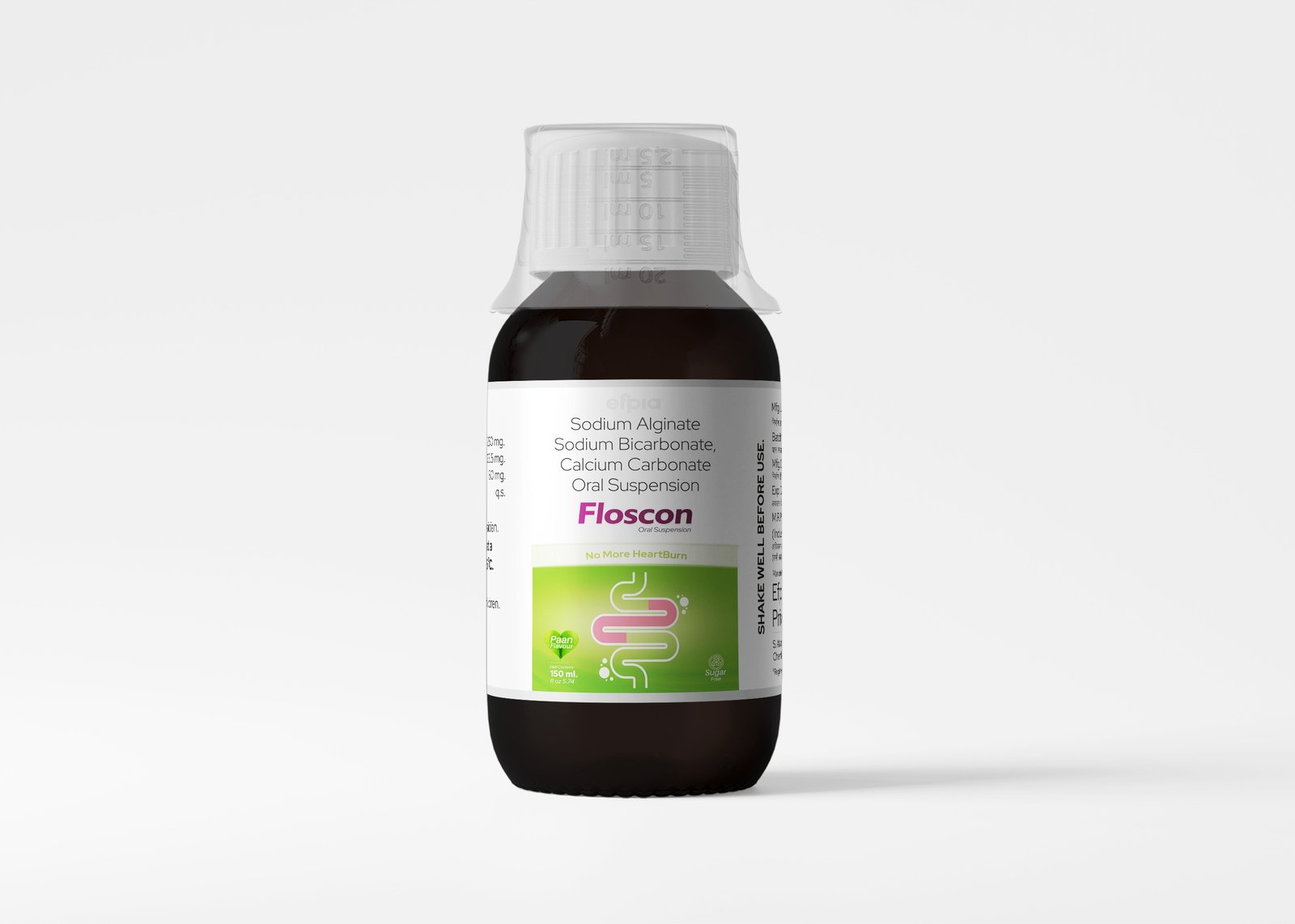 Sodium Alginate, Sodium Bicarbonate, Calcium Carbonate Oral Suspension – FLOSCON Suspension - Efpia Medicine