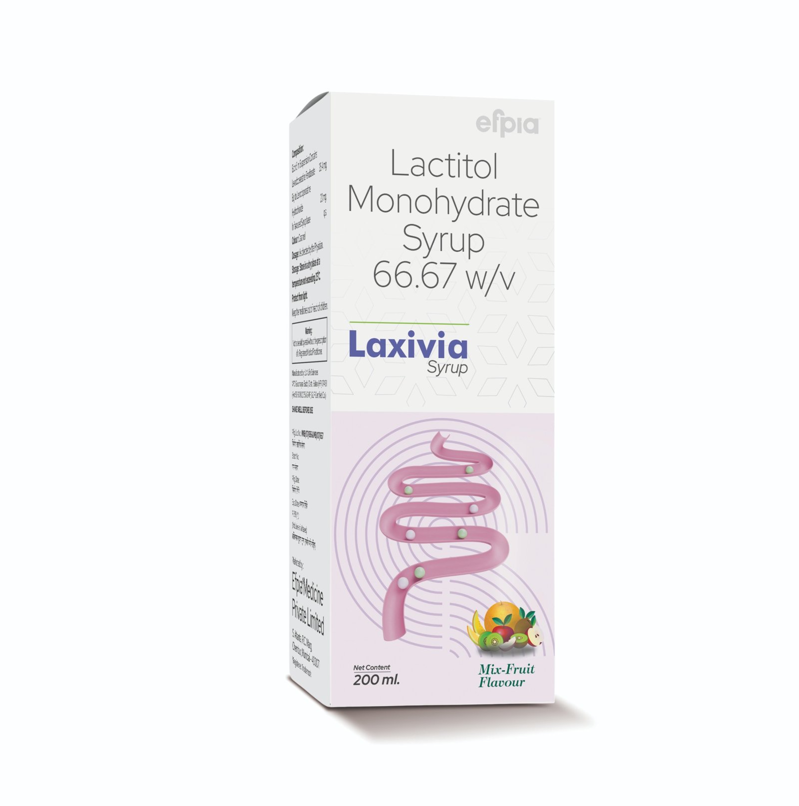 Lactitol Monohydrate Syrup 66.67% w/v- Laxivia Syrup - Efpia Medicine