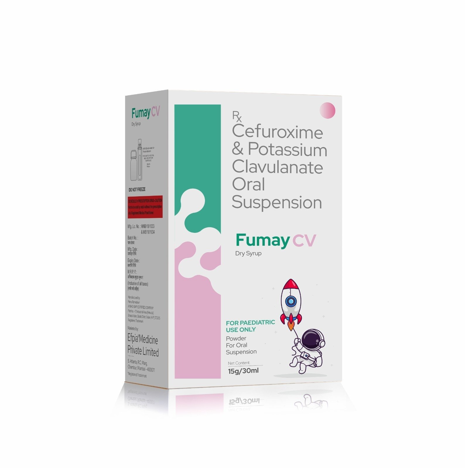 Cefuroxime & Potassium Clavulanate Oral Suspension - Fumay CV Dry Syrup - Efpia Medicine