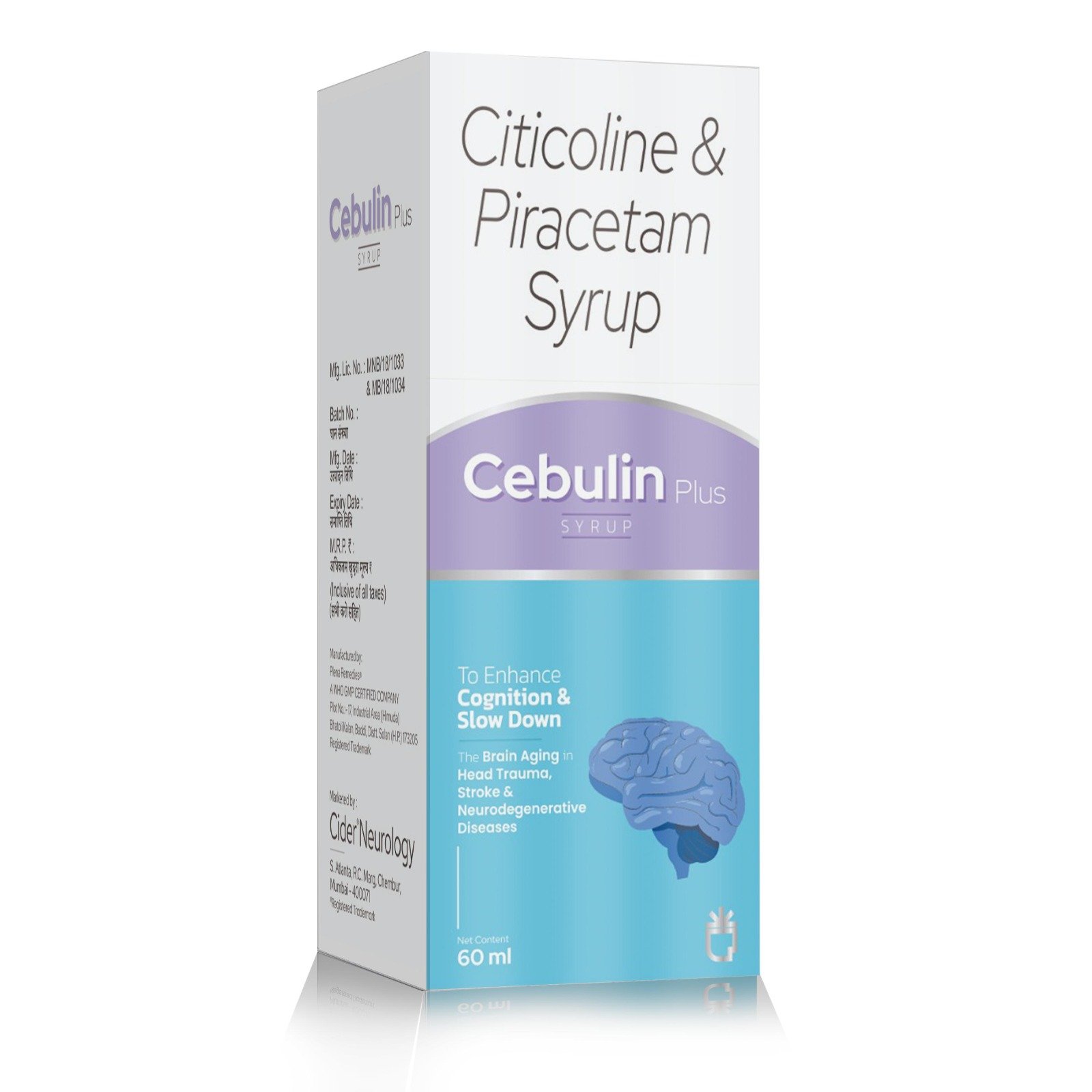 Citicoline & Piracetam Syrup - Cebulin Plus Syrup (60ml) - Efpia Medicine