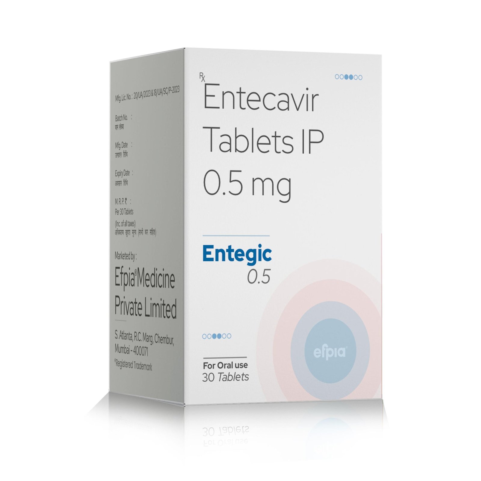 Entecavir Tablets IP 0.5 Mg - Entegic 0.5 Tablets