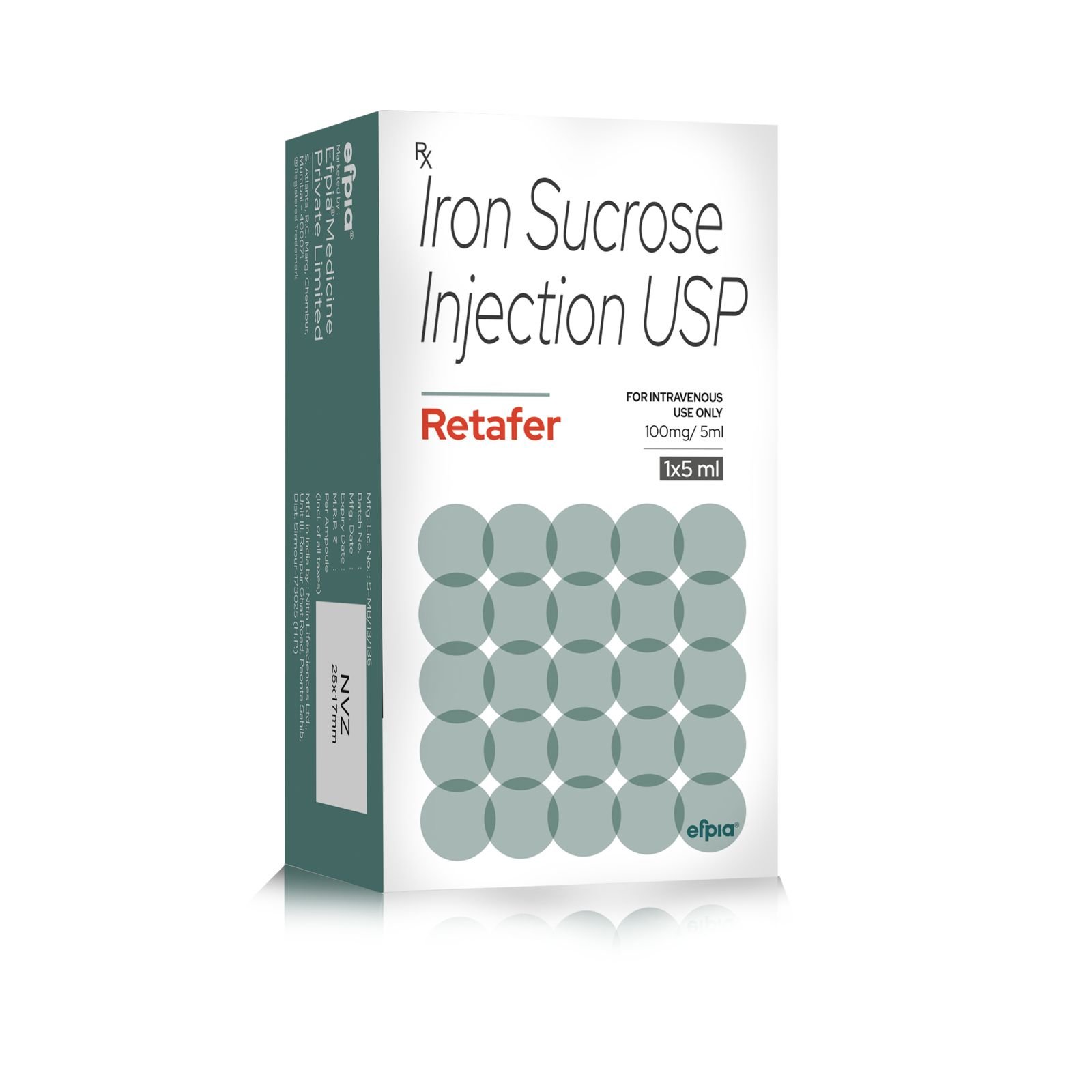 Iron Sucrose Injection USP - Retafer Injection - Efpia Medicine