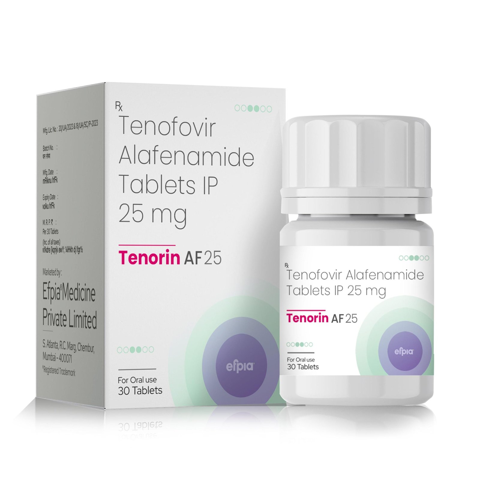 Tenofovir Alafenamide Tablets IP 25 MG