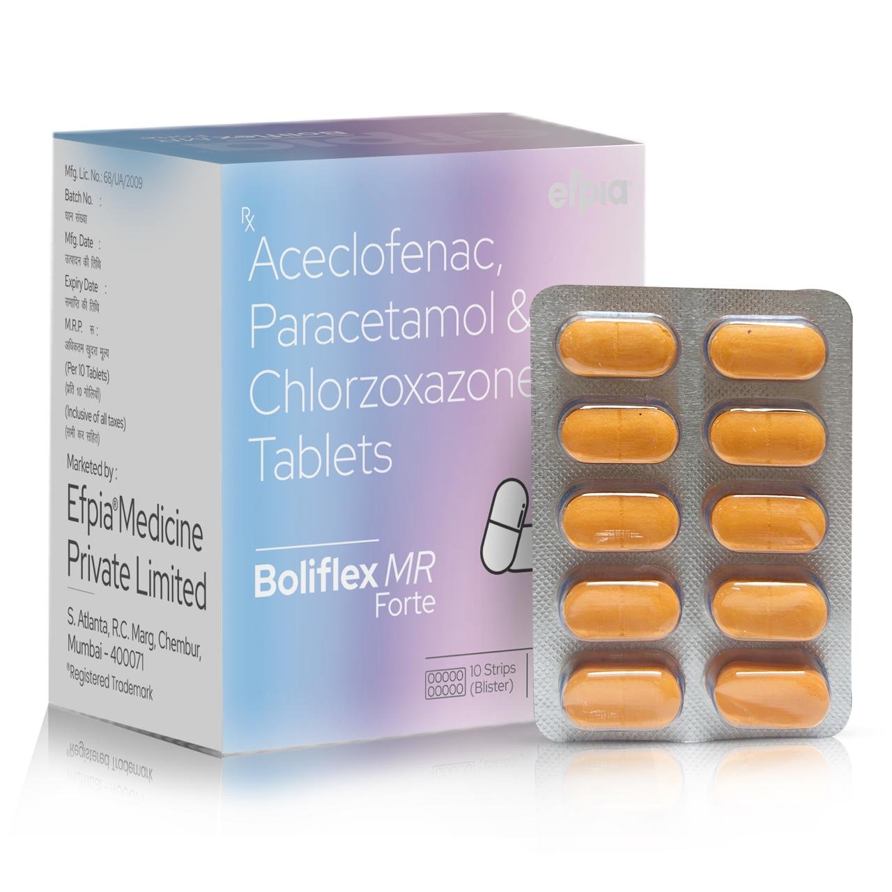Aceclofenac Paracetamol & Chlorzoxazone Tablets