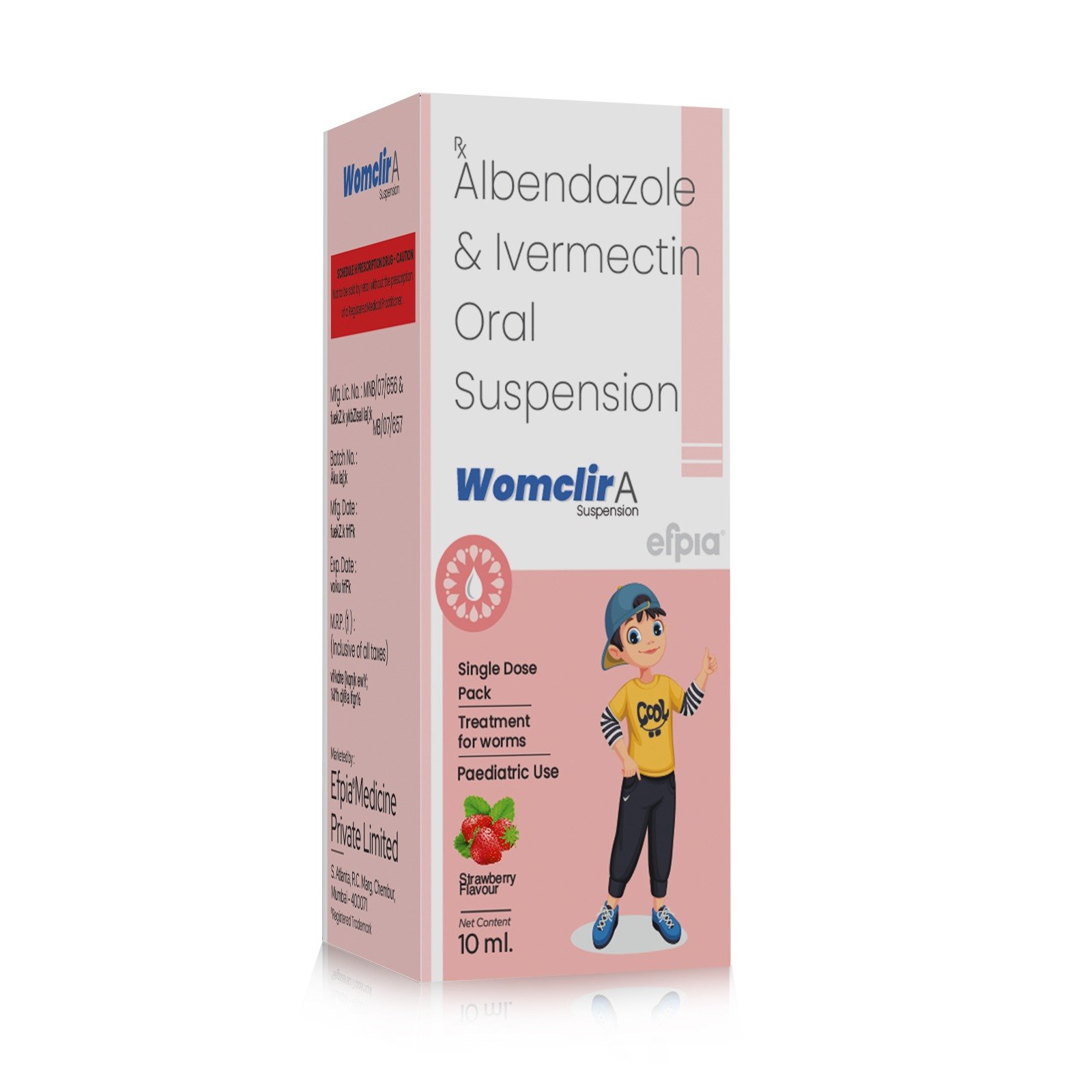 Albendazole & Ivermectin Oral Suspension - Womclir A Suspension - Efpia Medicine