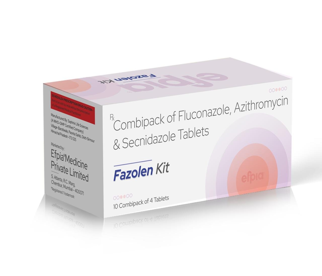 Combipack of Fluconazole, Azithromycin & Secnidazole Tablets - Fazolen Kit - Efpia Medicine