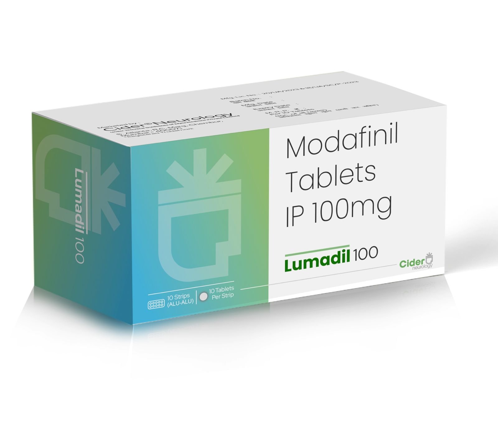 Modafinil Tablets IP 100 MG - Lumadil 100 Tablets - Efpia Medicine