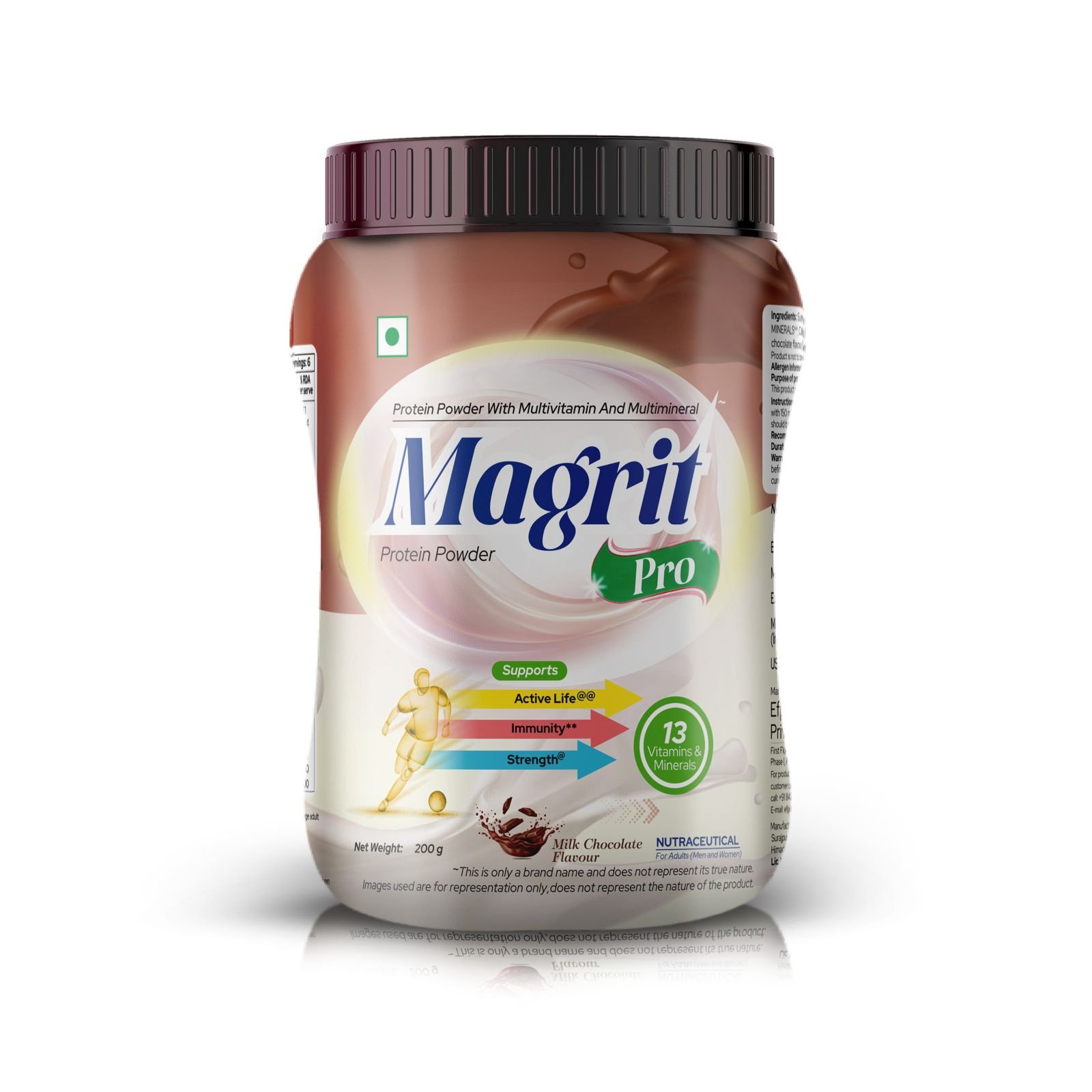 Protein Powder with Multivitamin & Mineral - Magrit Pro (Protein Powder) CHOCOLATE FLAVOUR