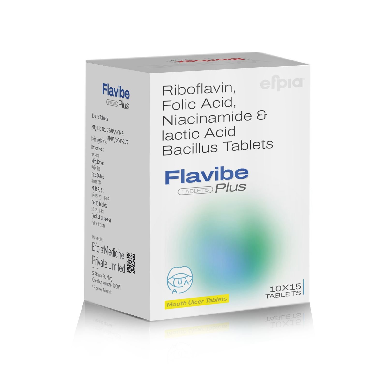 Riboflavin, Folic Acid Niacinamide & Lactic Acid Bacillus Tablets - Flavibe Plus Tablets