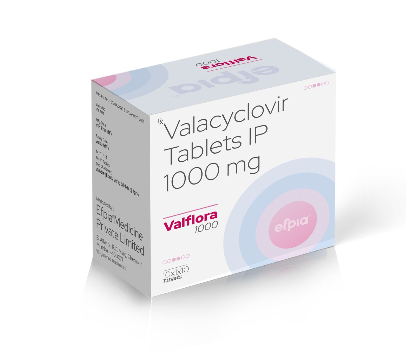 Valacyclovir Tablets IP 1000 Mg - Valflora 1000 Tablets