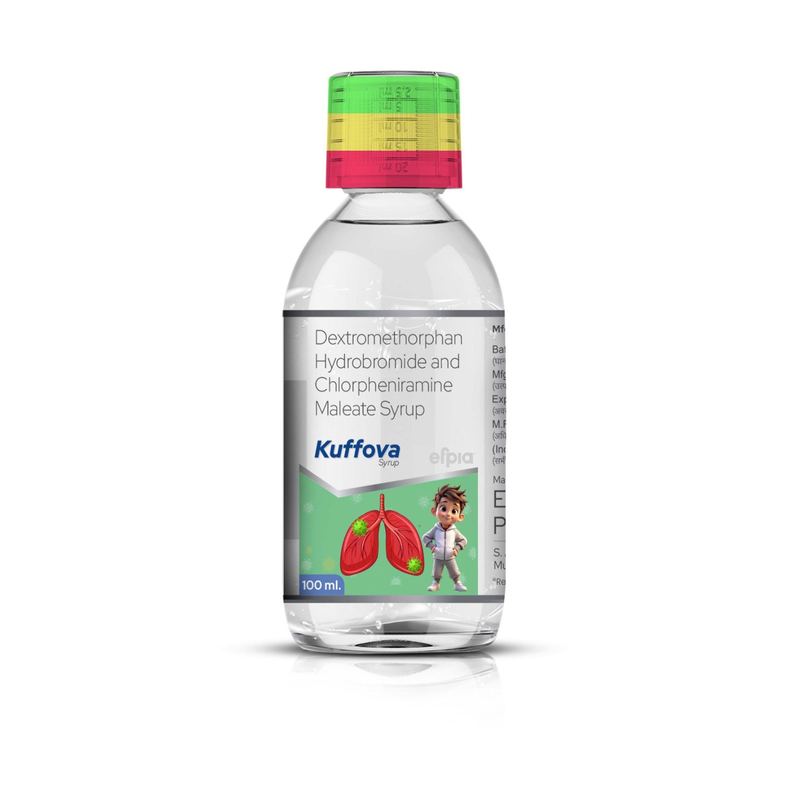 Dextromethorphan Hydrobromide & Chlorpheniramine Maleate Syrup - Kuffova Syrup - Efpia Medicne