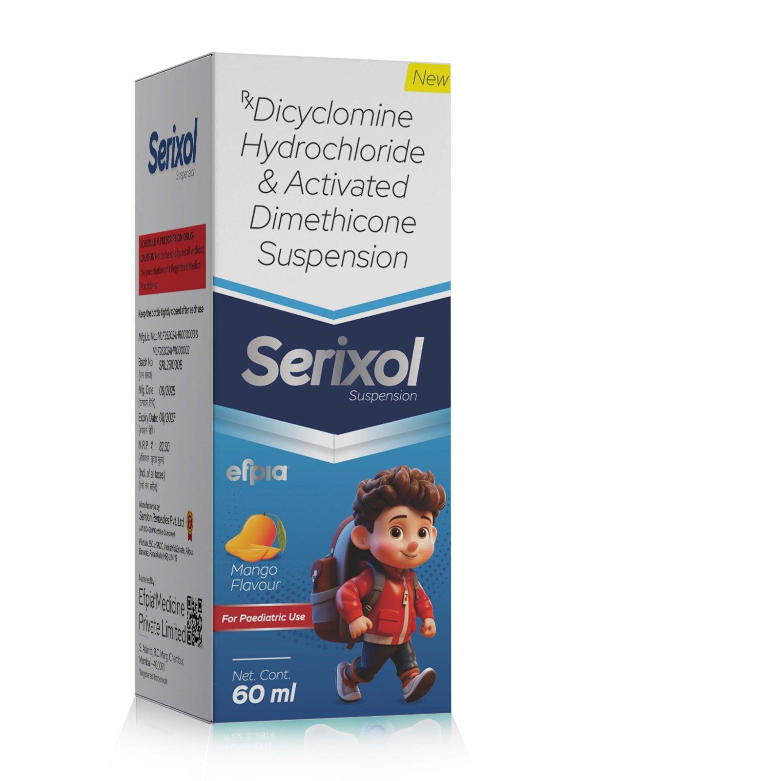 Dicyclomine Hydrochloride & Activated Dimethicone Suspension - Serixol Suspension - Efpia Medicine