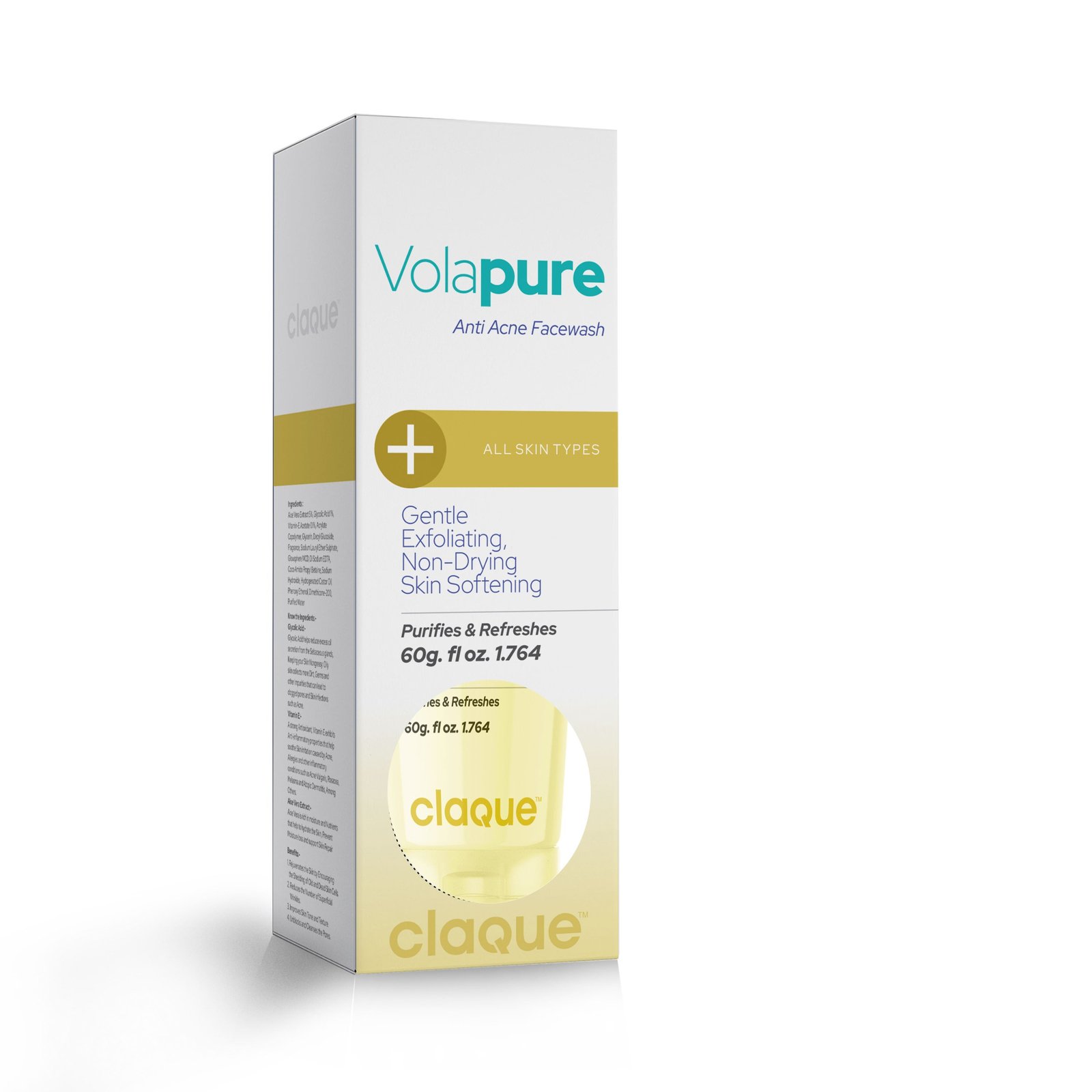 Gentle Exfoliator Non-Drying Skin Softening Anti-Acne Facewash - Volapure (Anti Acne Facewash)