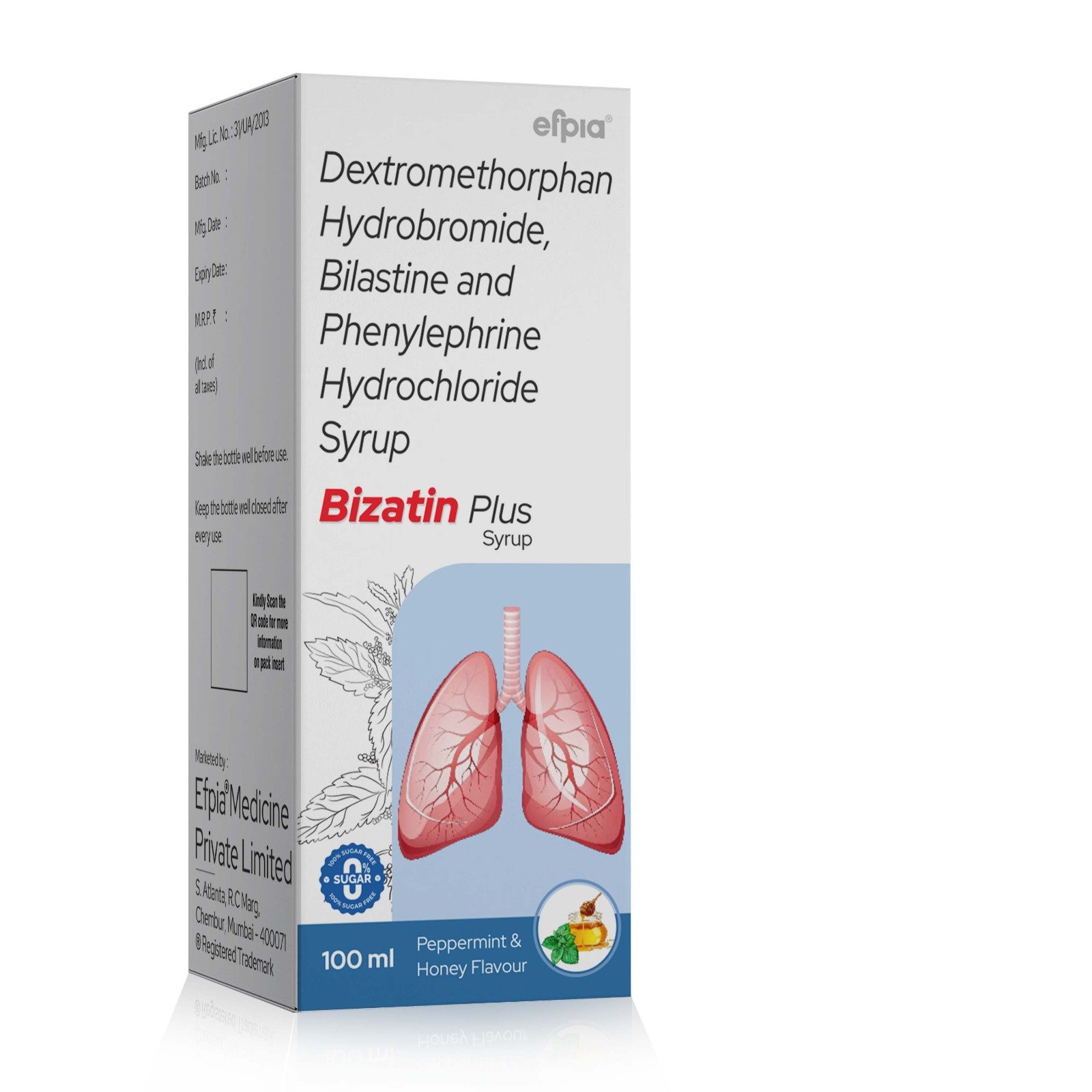 Dextromethorphan Hydrobromide, Bilastine & Phenylephrine Hydrochloride Syrup - Bizatin Plus Syrup