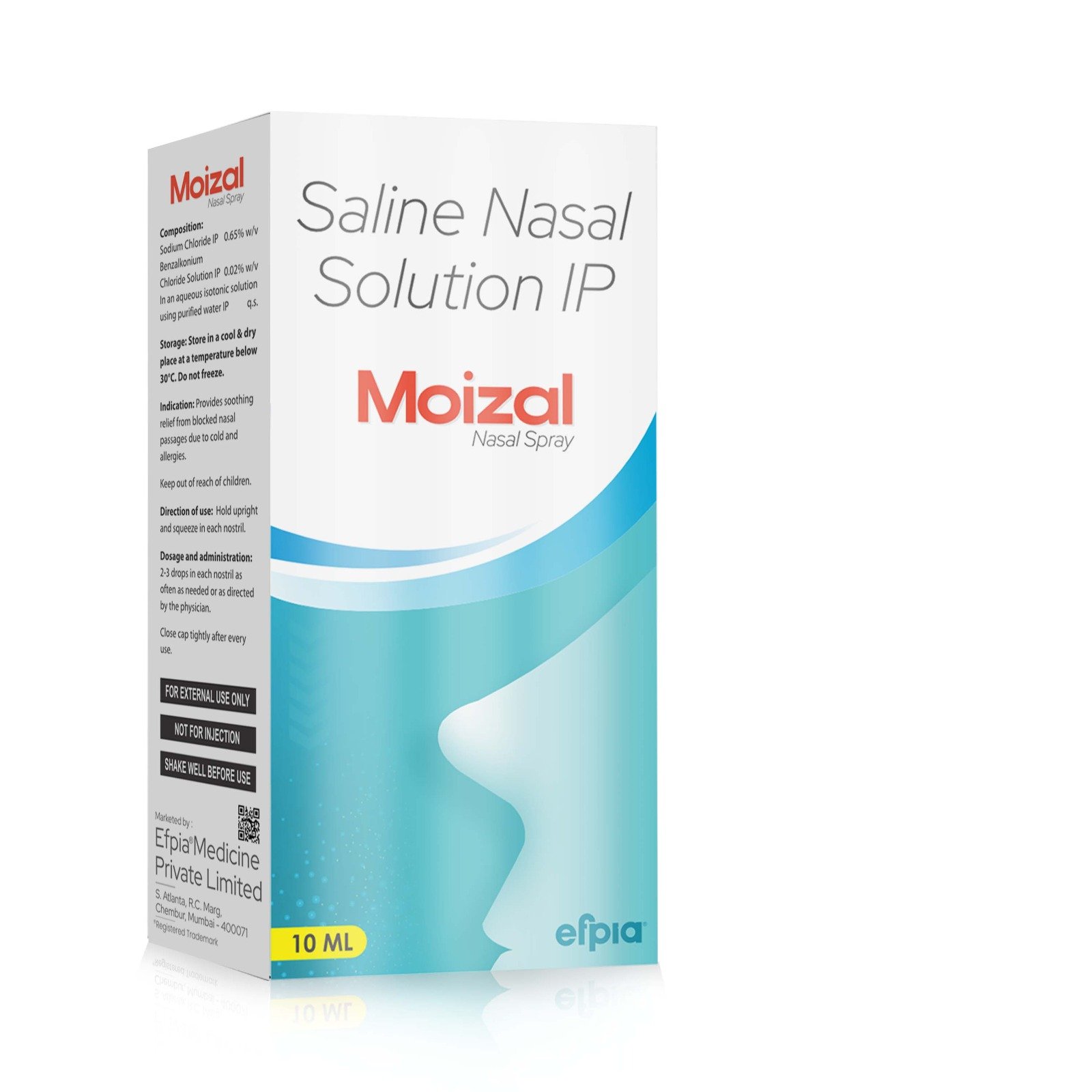Saline Nasal Solution IP - Moizal Spray - Efpia Medicine