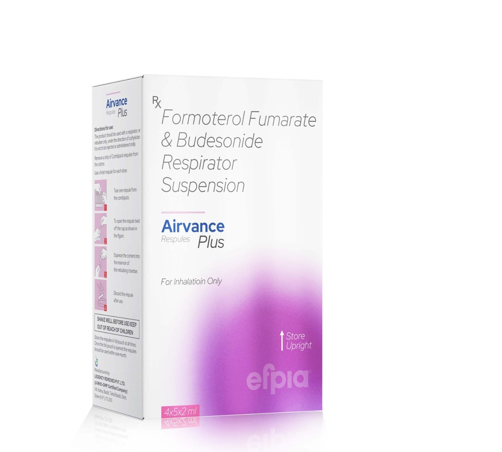 Formoterol Fumarate & Budesonide Respirator Suspension - Airvance Plus Inhaler - Efpia Medicine