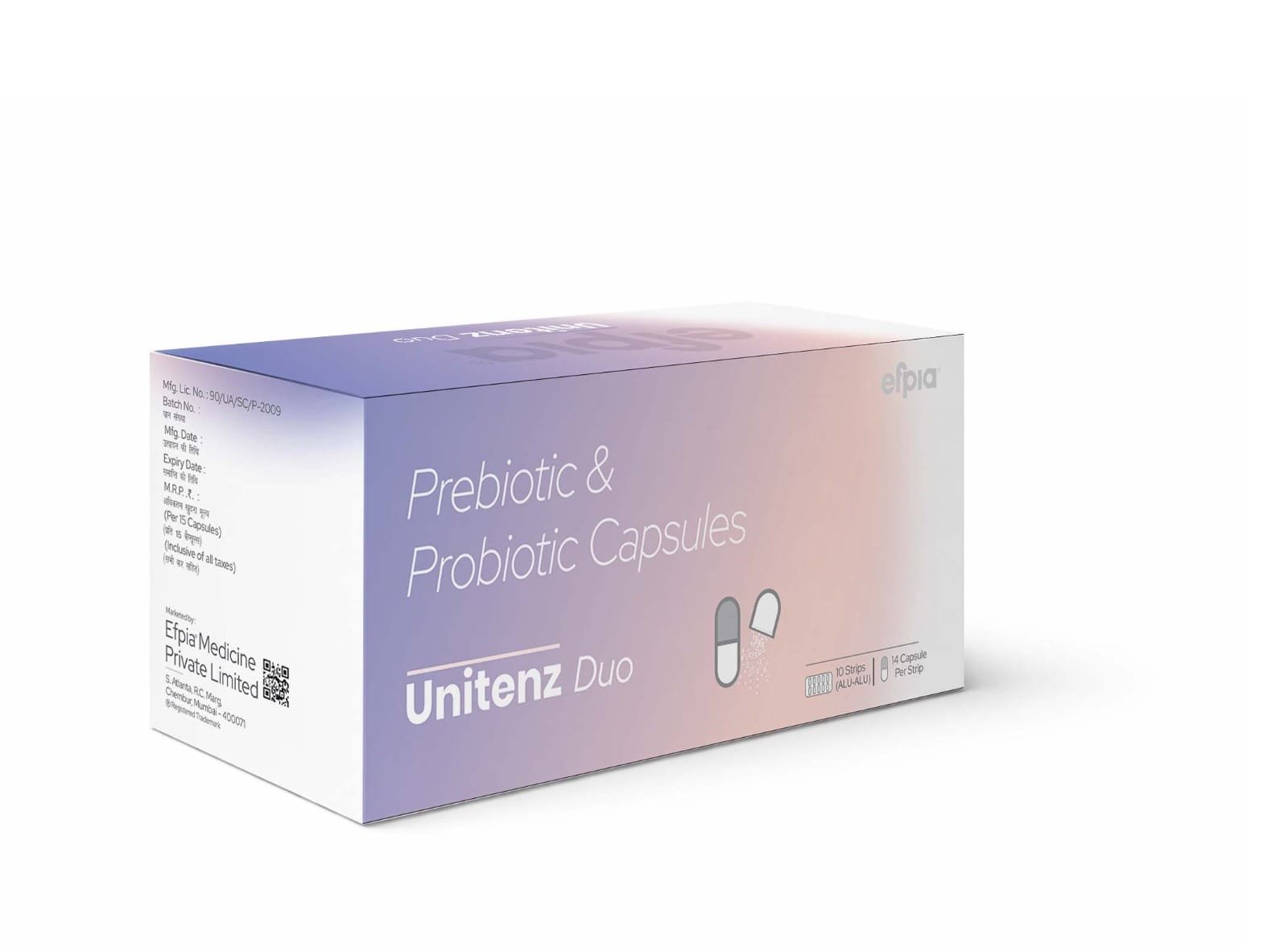 Prebiotic & Probiotic Capsules - Unitenz Duo - Efpia Medicine