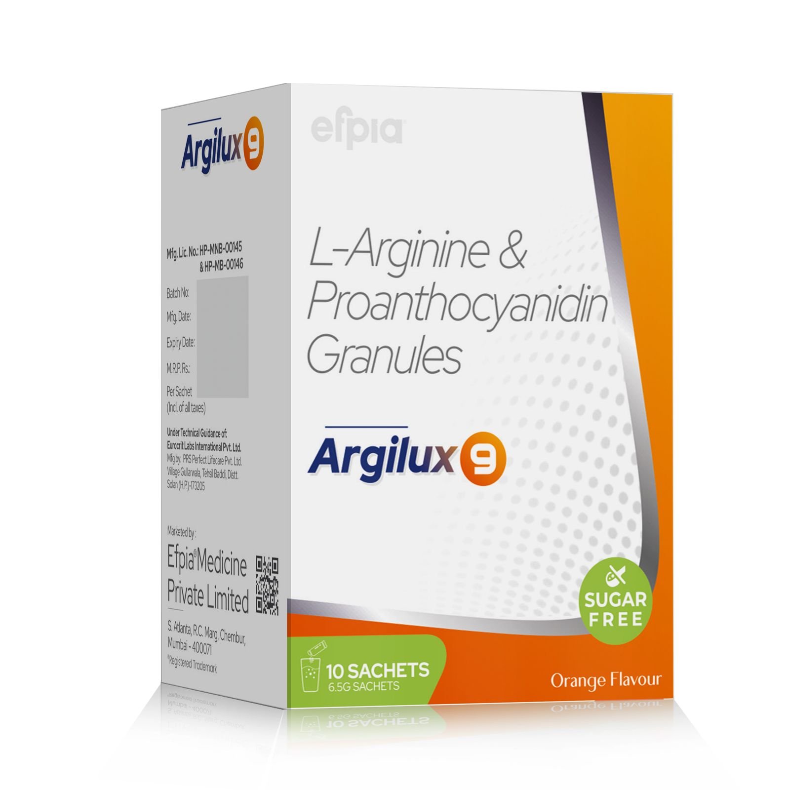 L-Arginine & Proanthocyanidin Granules - ARGILUX 9 - Efpia Medicine