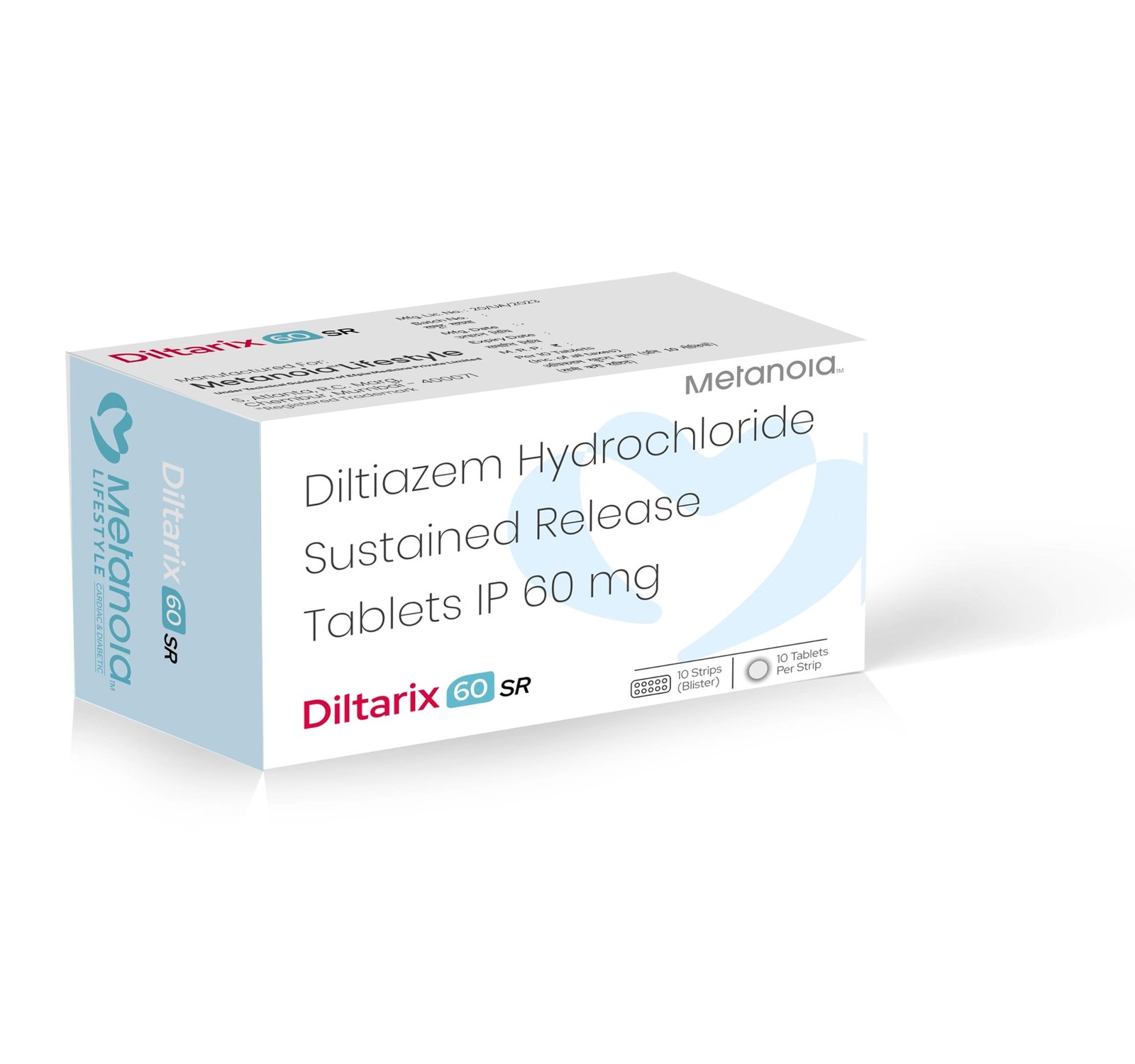 DILTARIX 60 SR - Diltiazem Hydrochloride Sustained Release Tablets 60 mg - Efpia Medicine