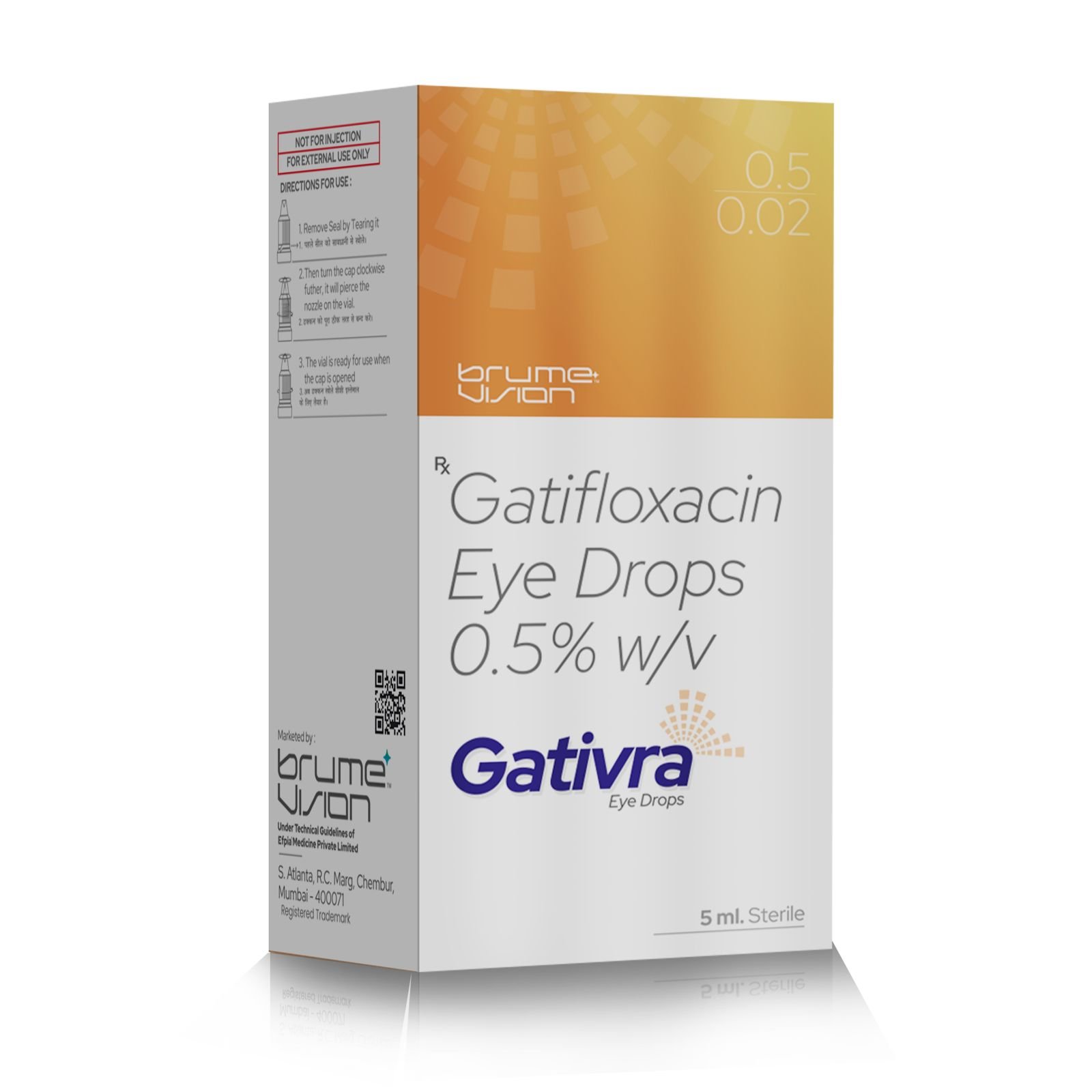Gatifloxacin Eye Drops 0.5% w-v - GATIVRA EYE DROP - Efpia Medicine