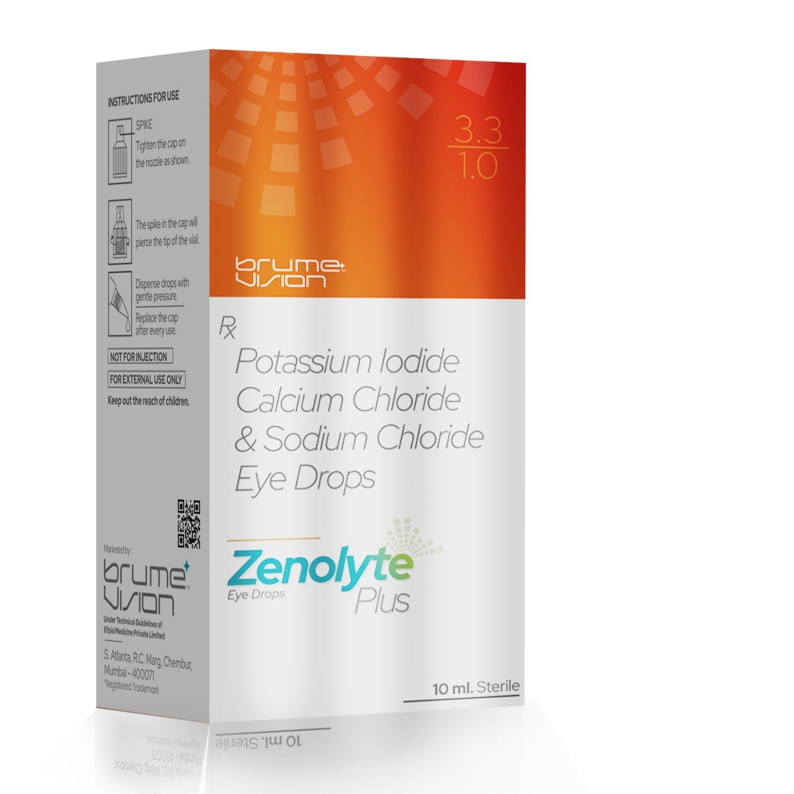 Potassium Iodide, Calcium Chloride & Sodium Chloride Eye Drops - ZENOLYTE PLUS EYE DROP - Efpia Medicnie