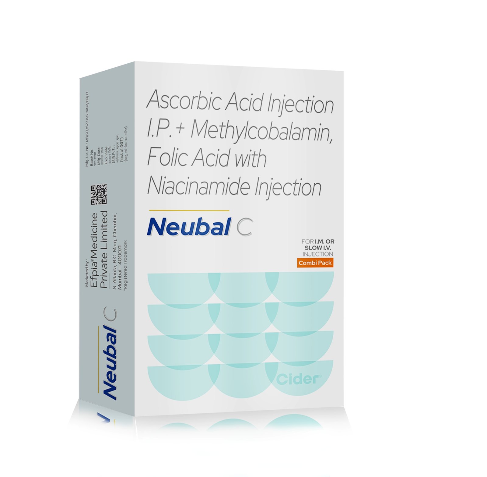 Ascorbic Acid Injection IP, Methylcobalamin, Folic Acid & Niacinamide Injection - NEUBAL C Injection - Efpia Medicine