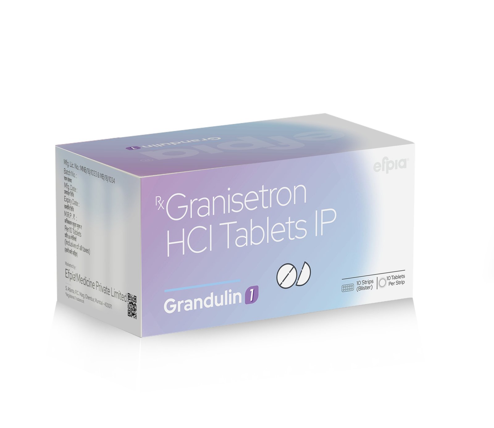 Granisetron Hydrochloride Tablets IP 1 Mg - GRANDULIN 1 - Efpia Medicine
