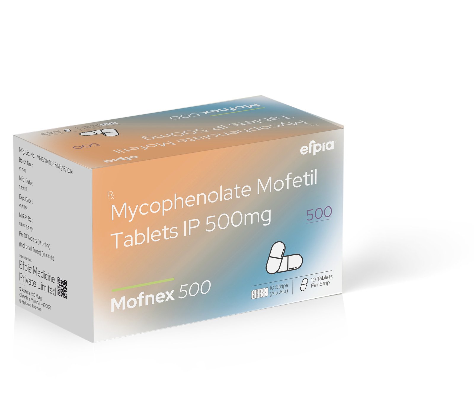 Mycophenolate Mofetil Tablets IP 500 Mg - MOFNEX 500 Tablets - Efpia Medicine