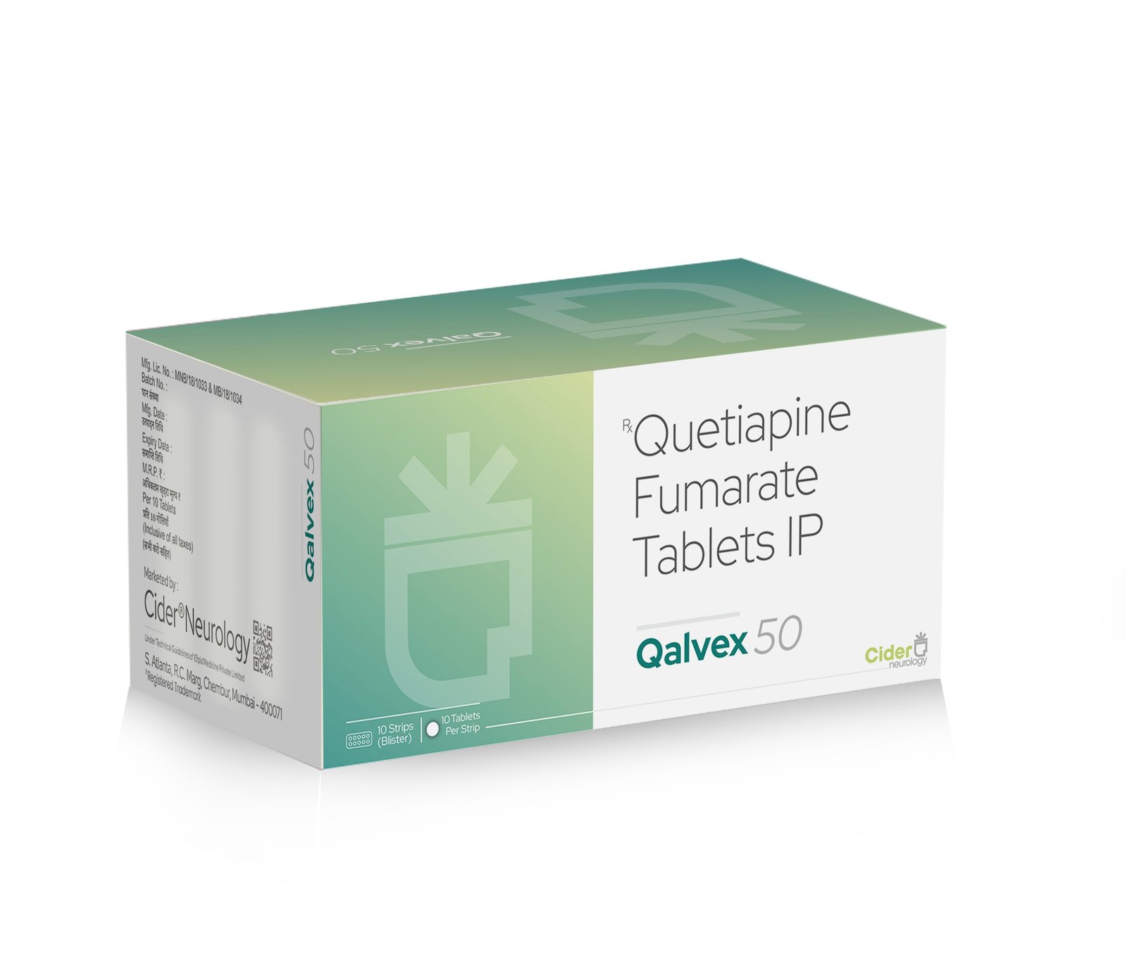 Quetiapine Fumarate Tablets IP 50 Mg - QALVEX 50 Tablets - Efpia Medicine