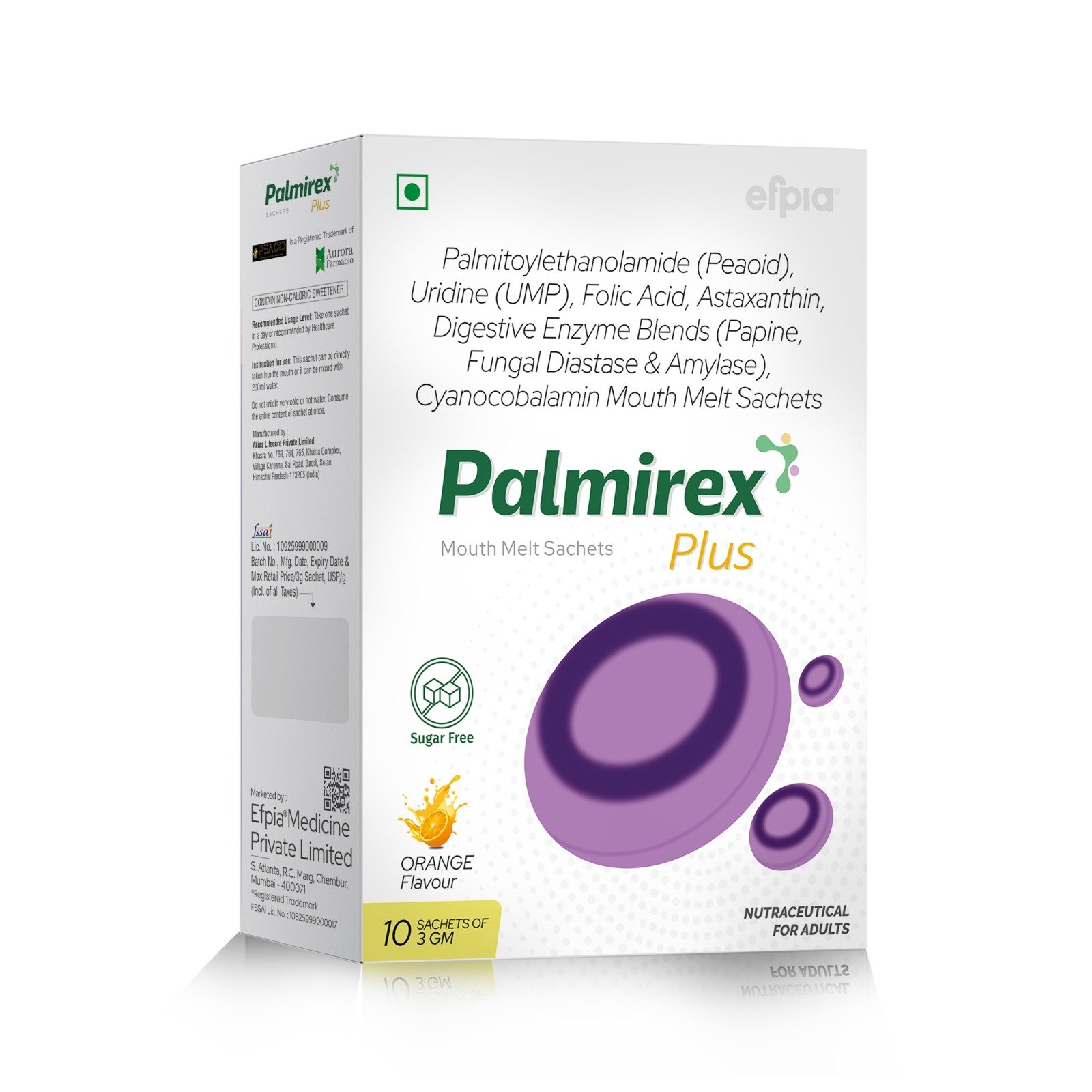 PALMIREX PLUS SACHETS Mouth Melting - Efpia Medicine